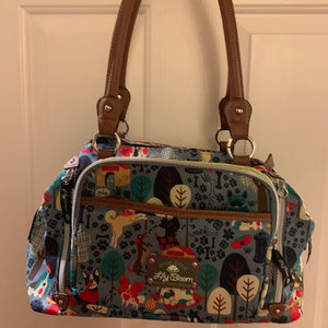 Lily Bloom Maggie Satchel in dog-print fabric